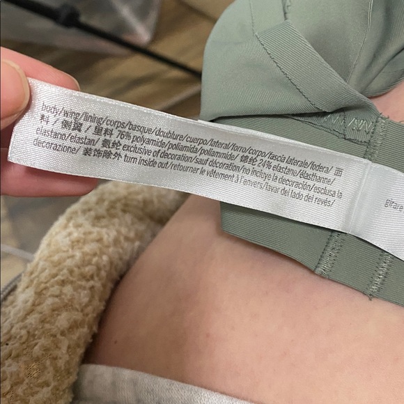 🎱Bitter Sage Green PINK Victoria Secret Bonded Bralette ! - Picture 8 of 9